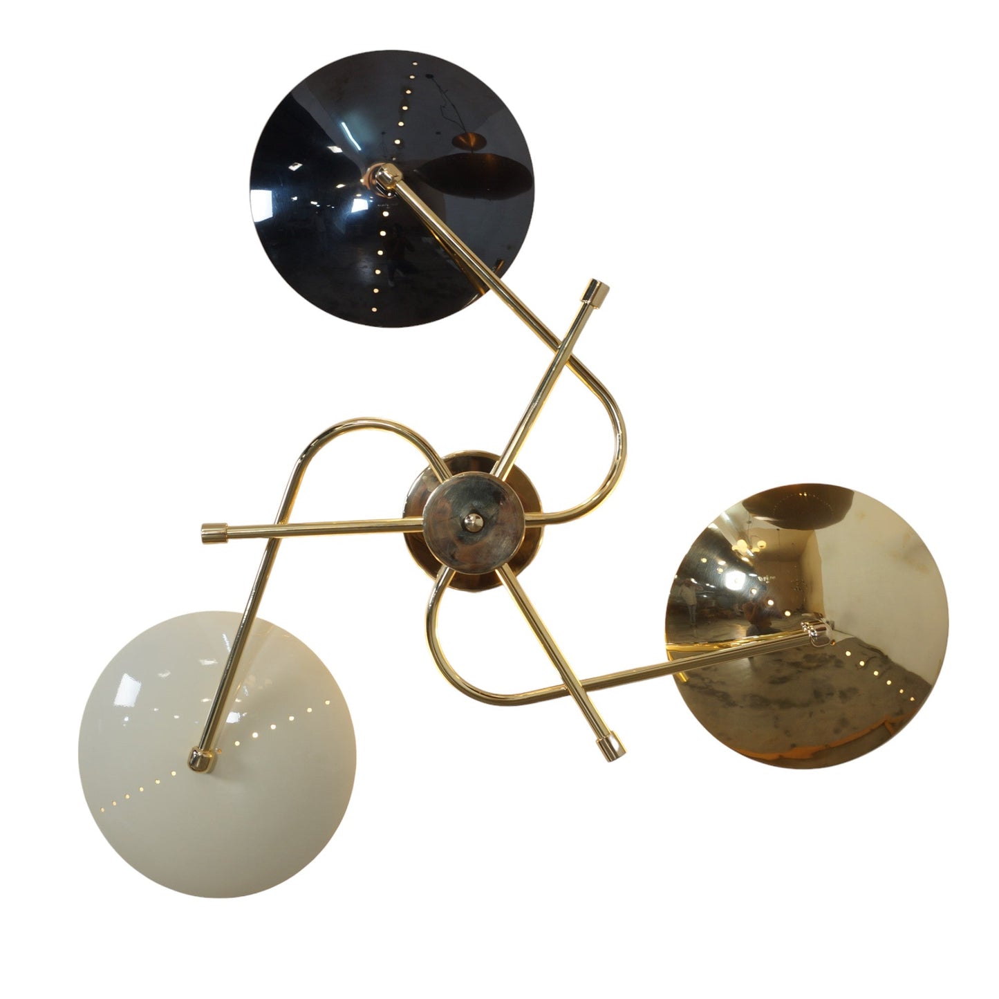 Disk 3 Brass Wall Lamp