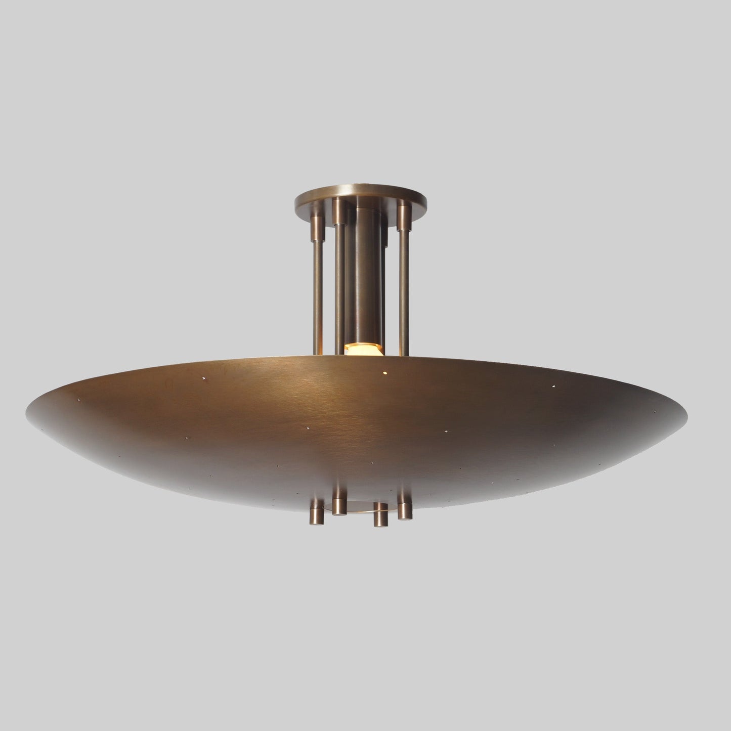 Brass Ceiling Flush Mount Pendant Light Fixture