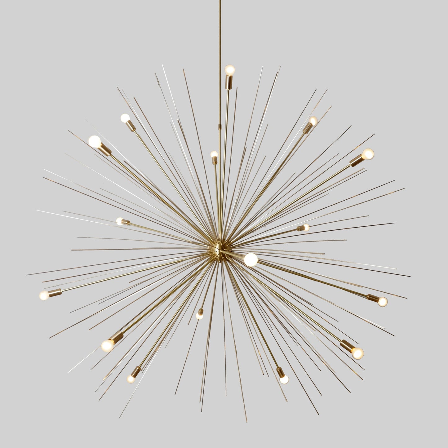 Large 50-Inches 16 Arms Brass Sputnik Starburst Urchin Chandelier
