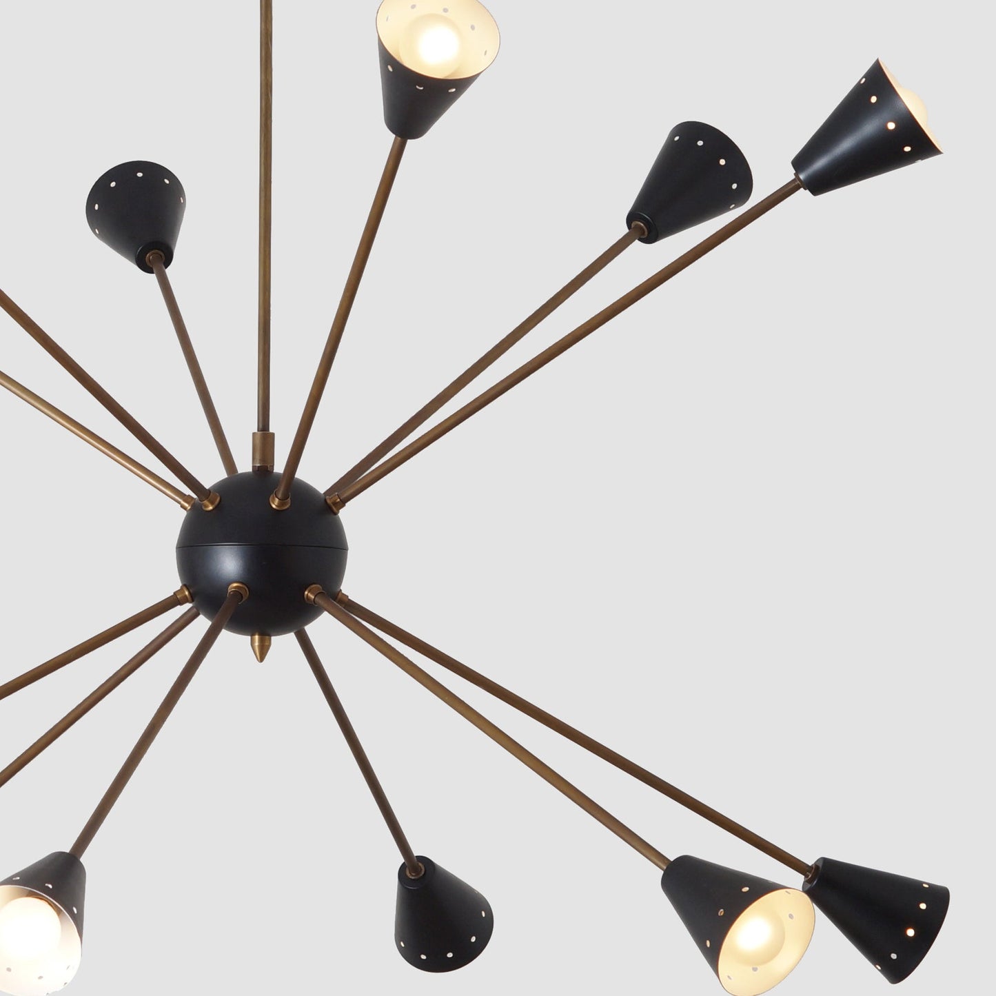 Large Italian Sputnik Chandelier in the Style of Stilnovo 42"D