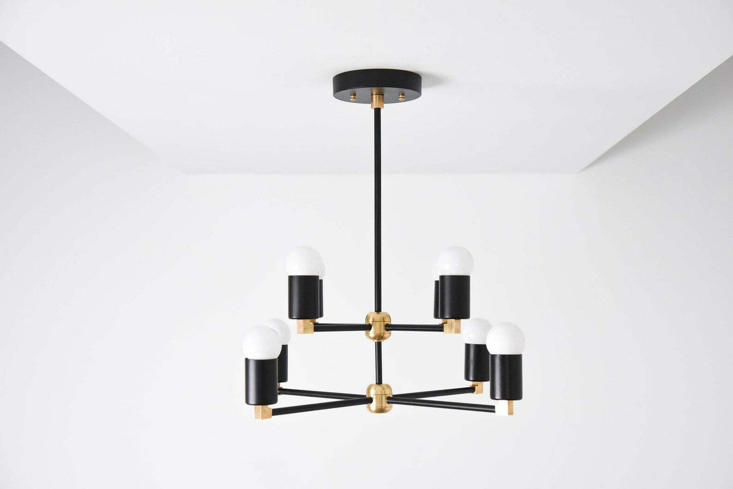 8 Light Sputnik Brass Chandelier Handmade Industrial Light Fixture