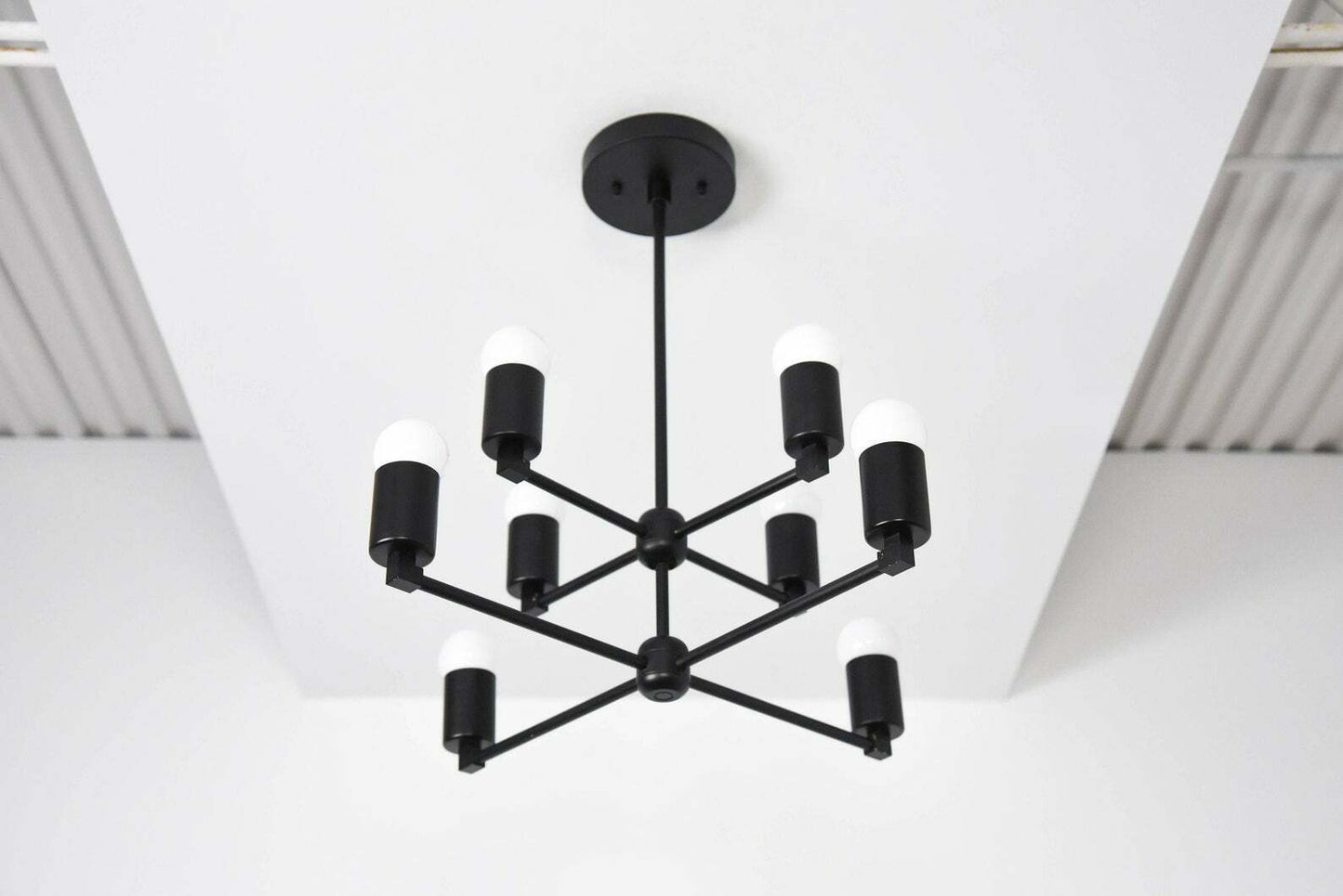 8 Light Sputnik Brass Chandelier Handmade Industrial Light Fixture