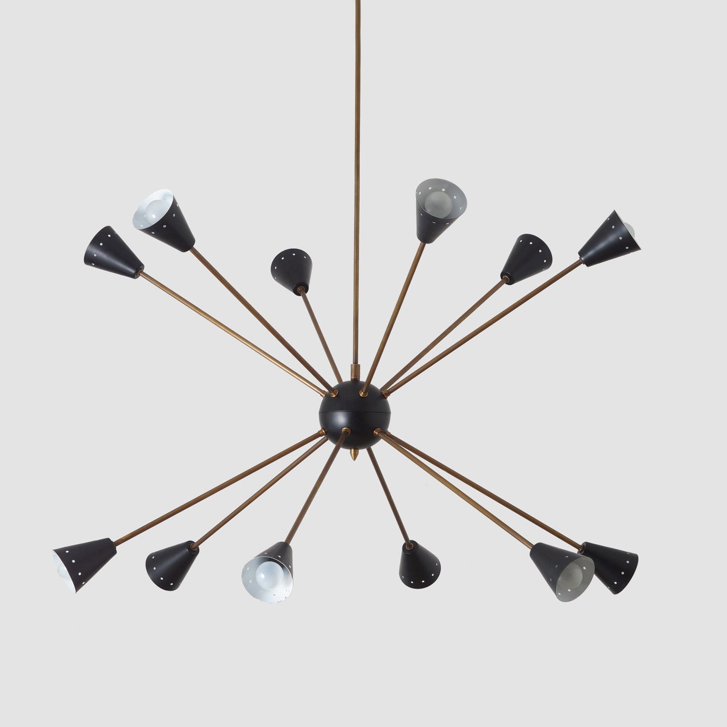 Large Italian Sputnik Chandelier in the Style of Stilnovo 42"D