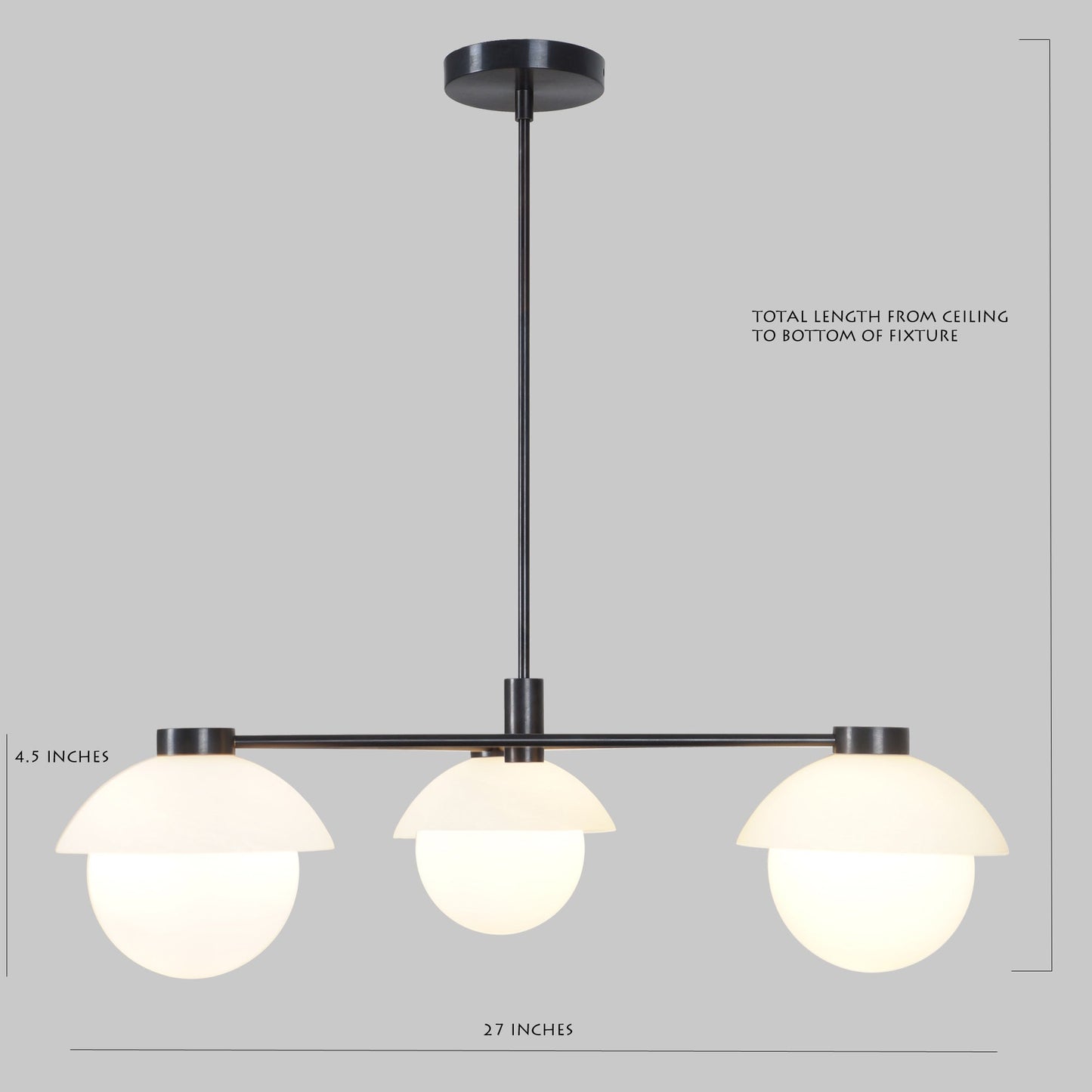 Handcrafted Modern Brass 3 Surface CASA Pendant Light Fixture