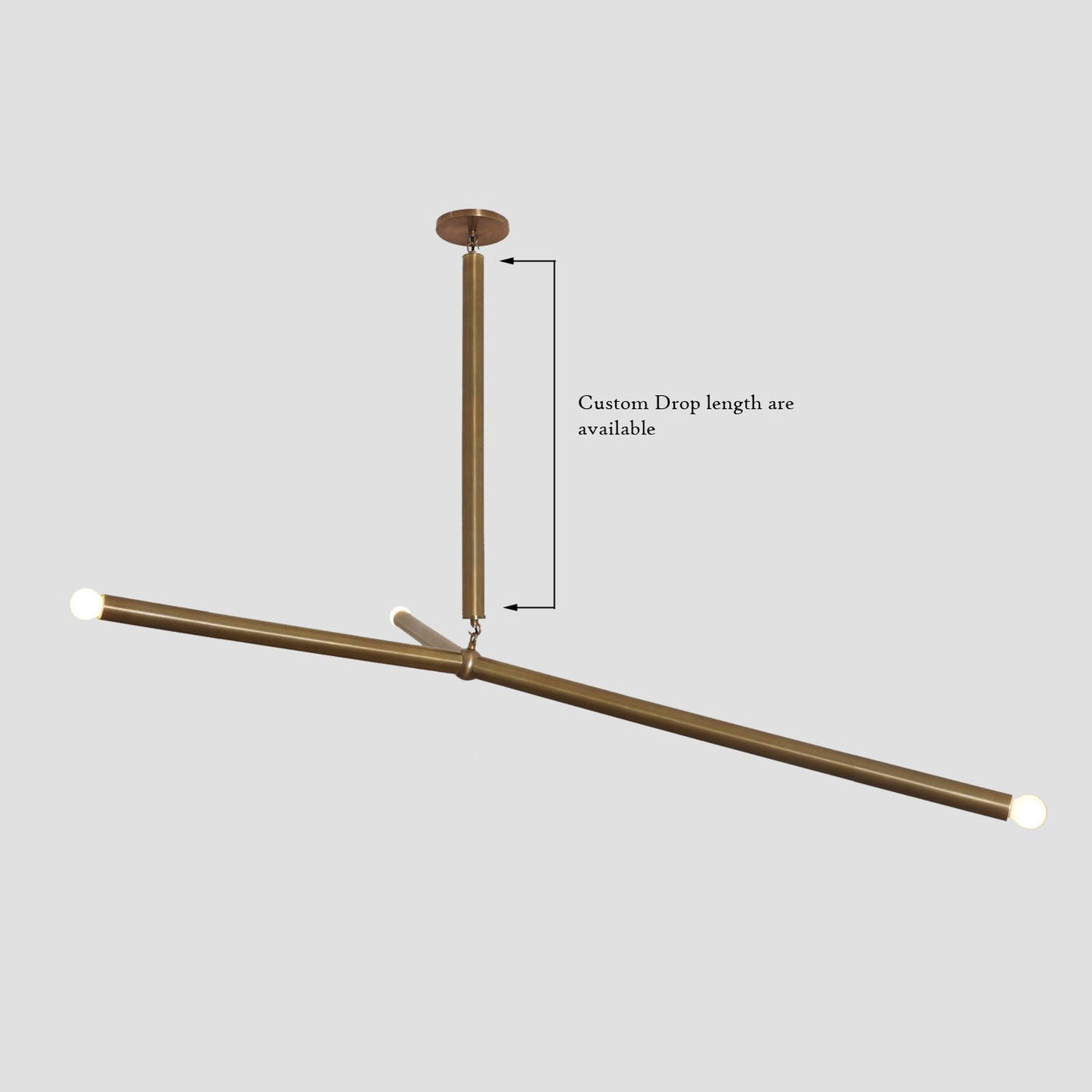 Arrow Larger Brass Pendant Chandelier