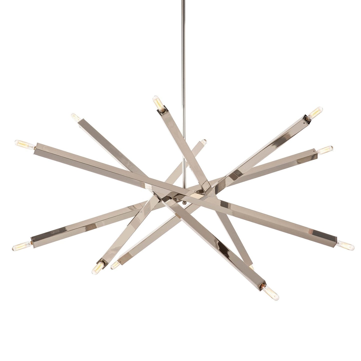 Spiral Modern Brass 12 Light Chandelier Fixture