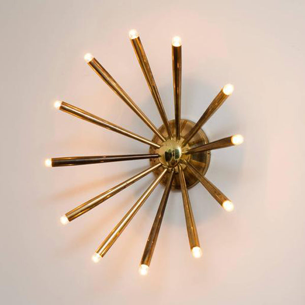 Stilnovo Style Classic 12 Arm Light Sputnik Wall/Flush Mount Fixture