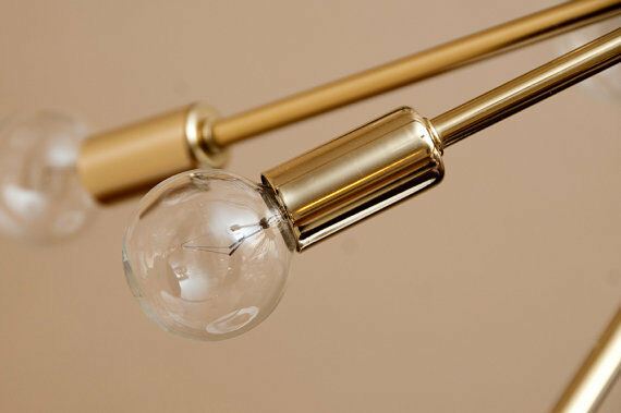 Mid Century Sputnik style table light lamp with 16 bulbs. Sputnik Table Lamp