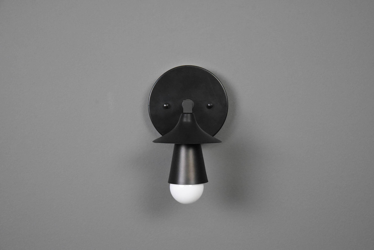 Modern Brass Wall Sconce Single Cone Light Vanity Lamp