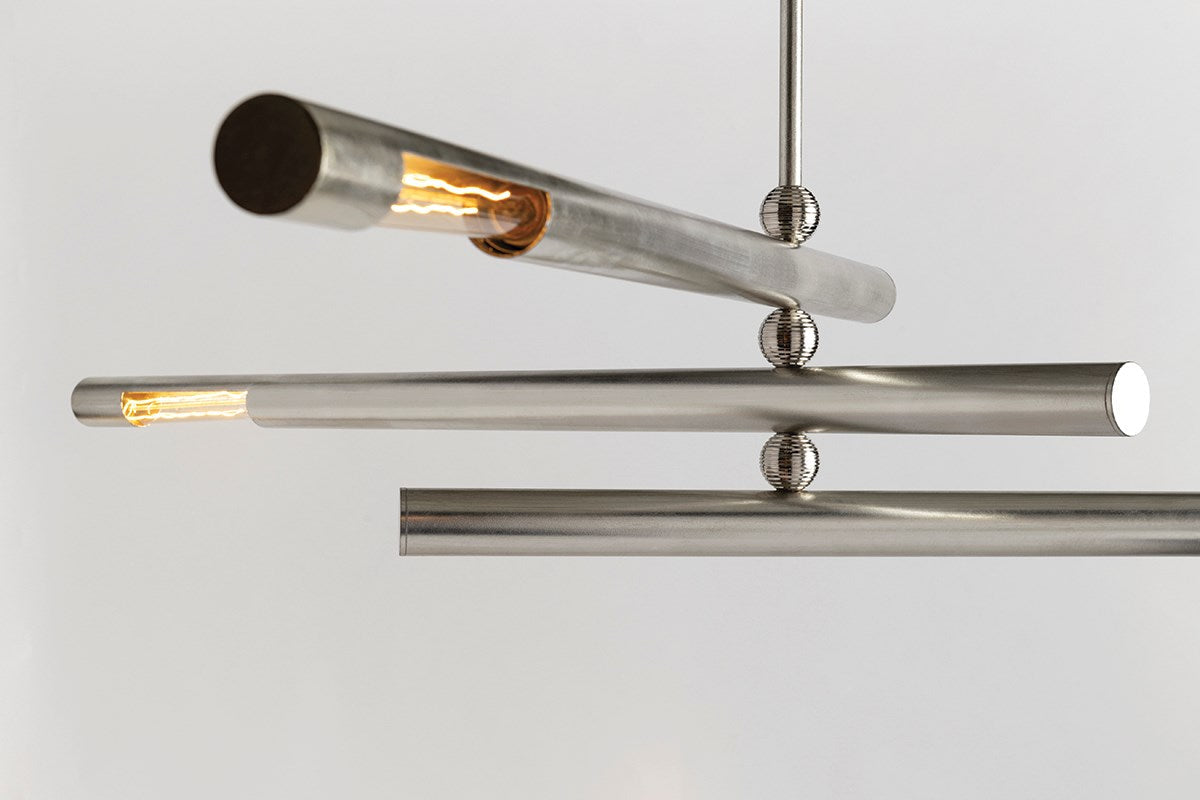 Hendrix 3-Light Sputnik Chandelier - Brushed Chrome