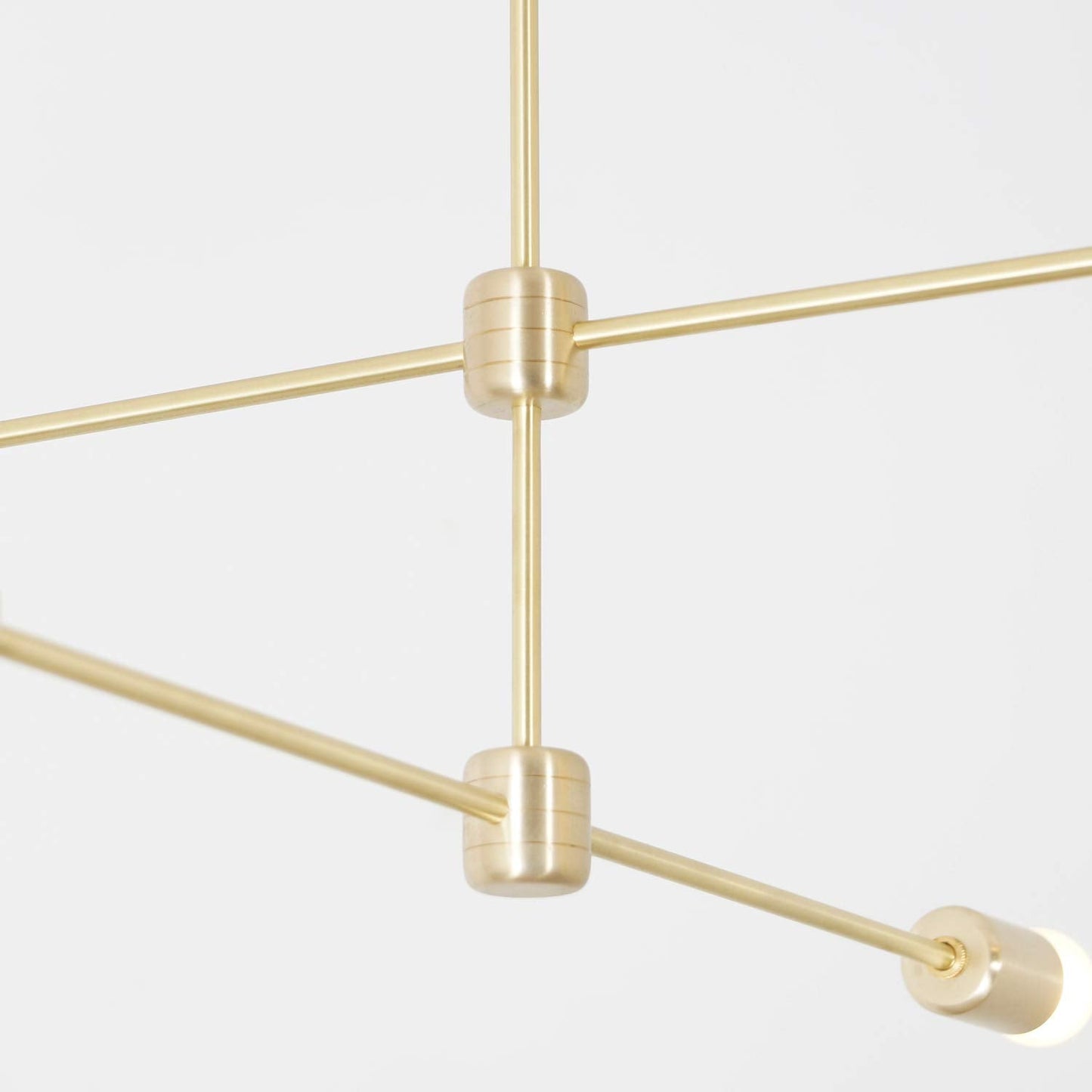 Modern Brass 4 Arm Sputnik Chandelier Light Fixture