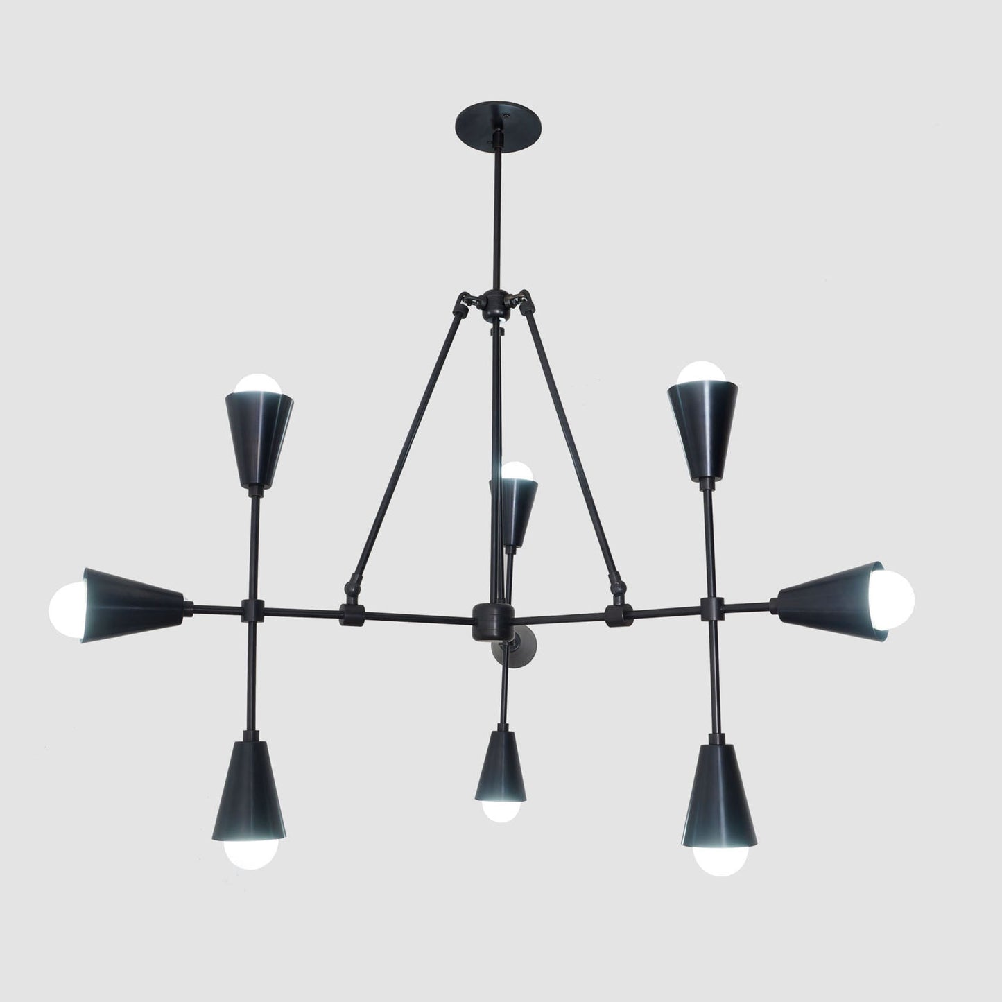 Trigon 9 - Brass Chandelier