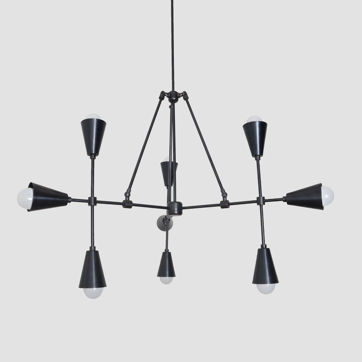 Trigon 9 - Brass Chandelier