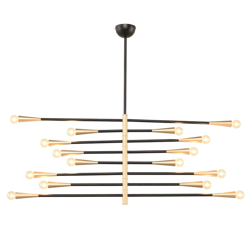 Modern Handcrafted Brass Orion Sputnik Chandelier