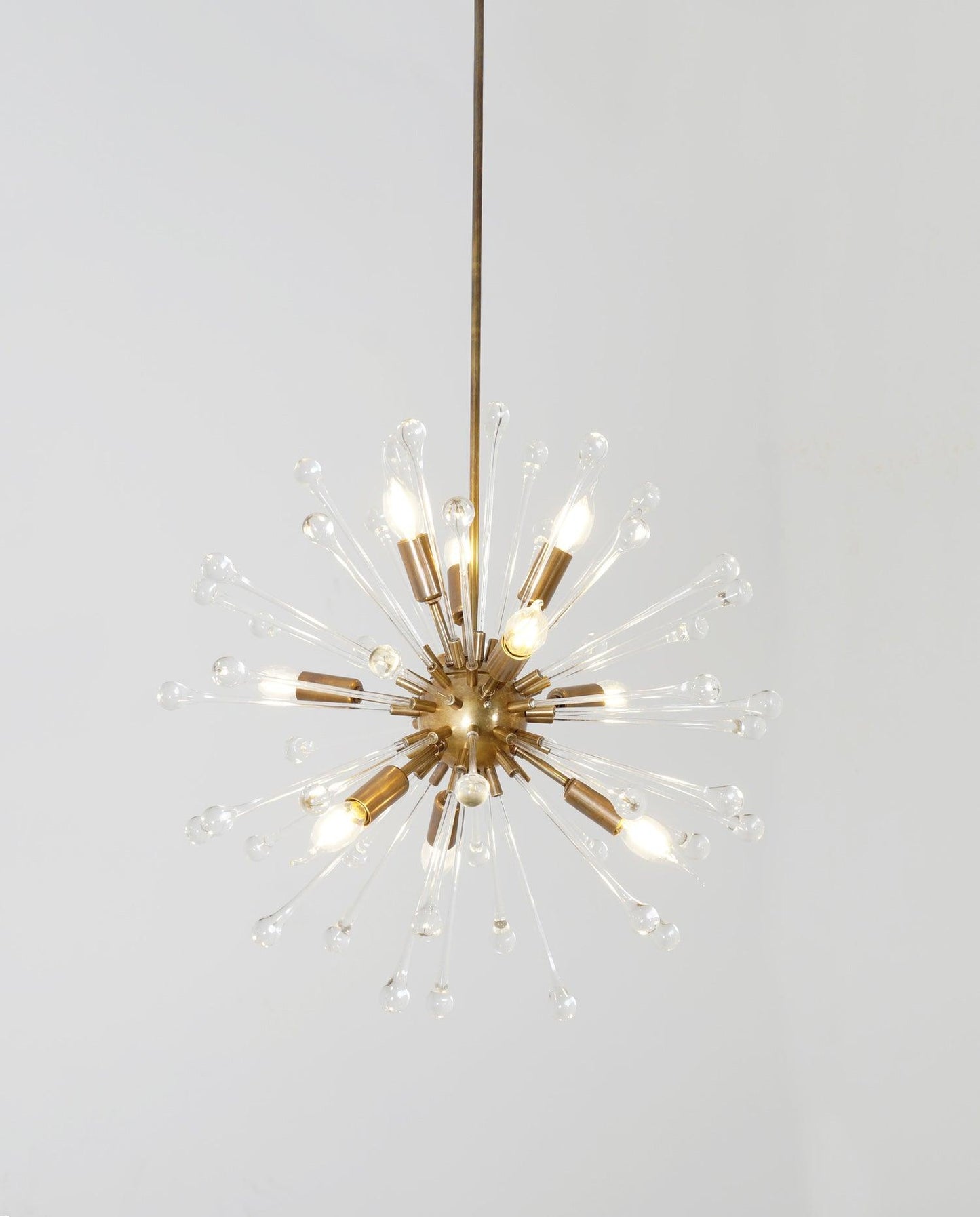 Hand Blown Italian Murano Glass Crystal Dandelion Chandelier