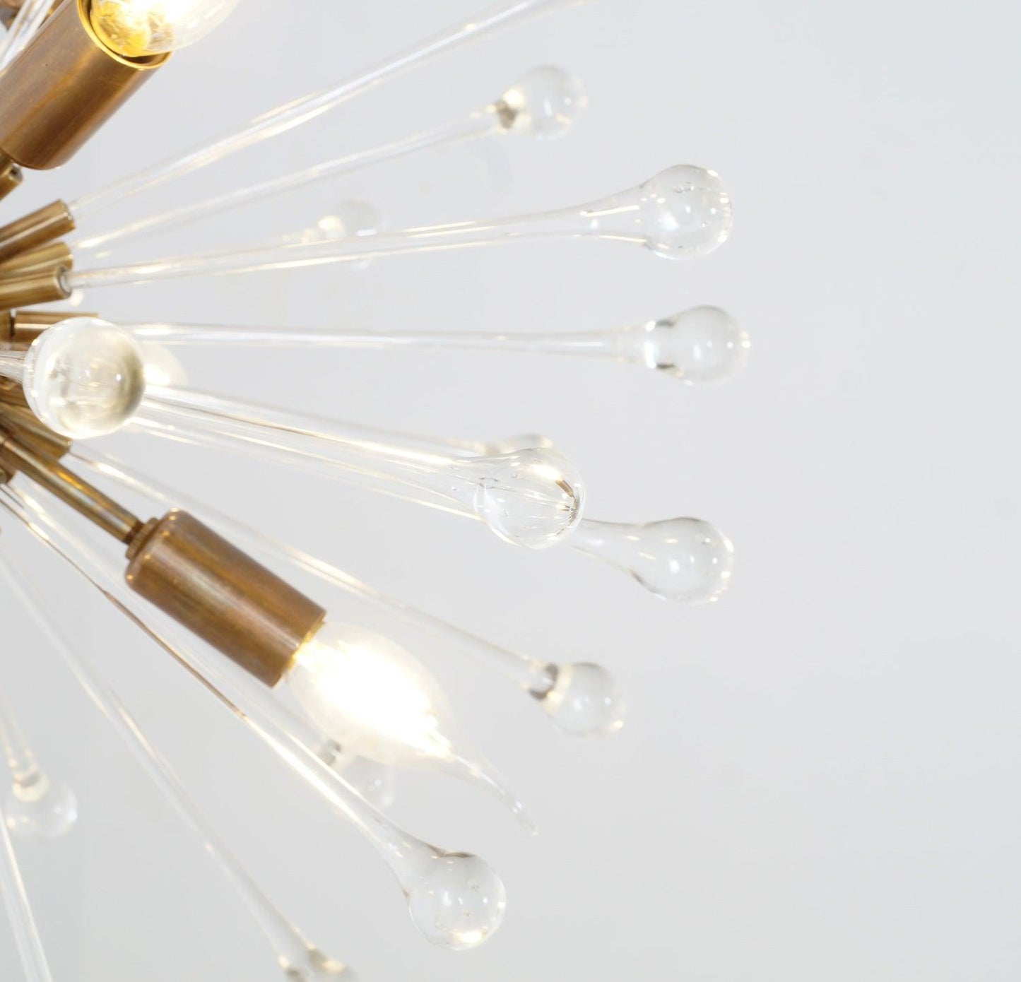 Hand Blown Italian Murano Glass Crystal Dandelion Chandelier