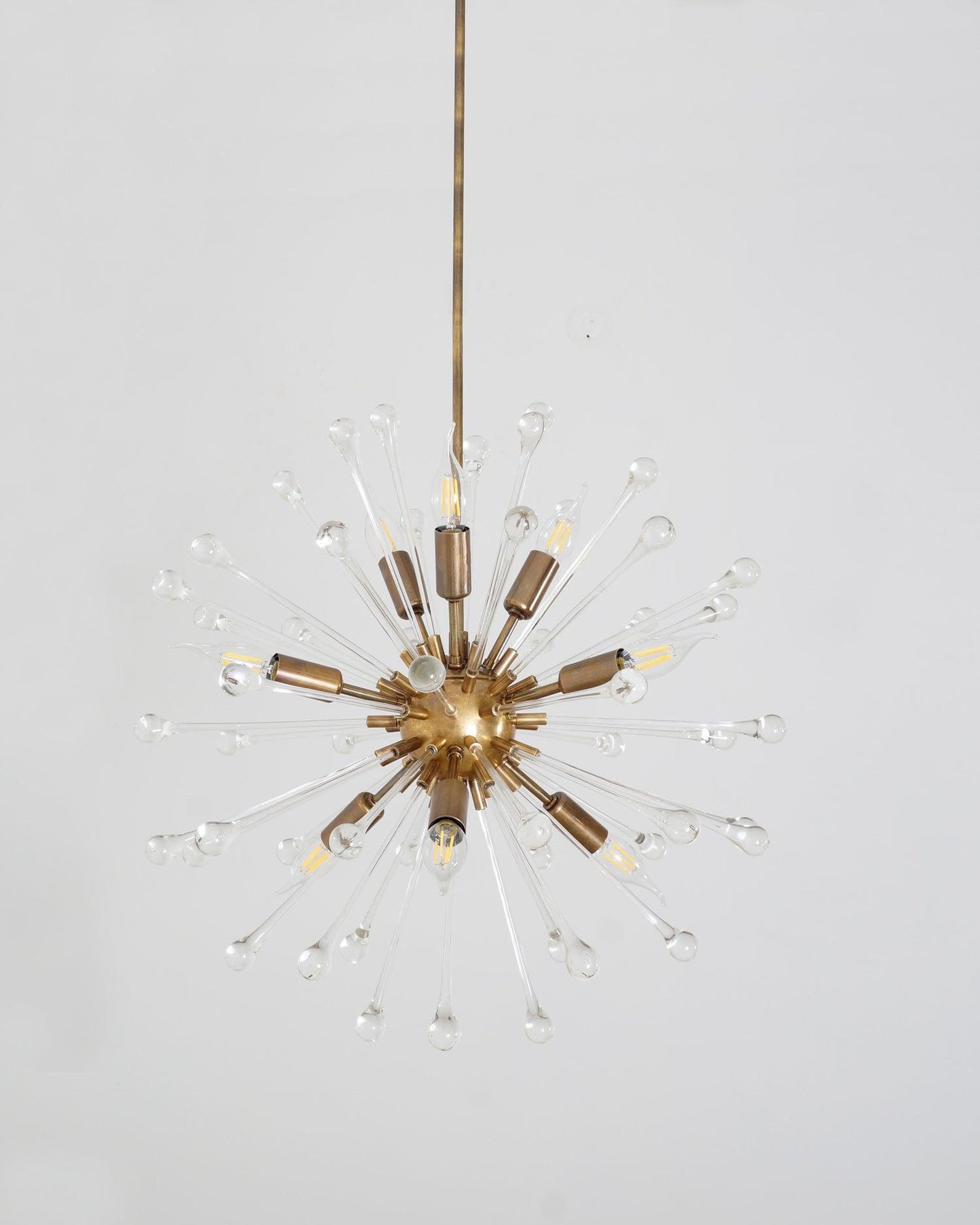 Hand Blown Italian Murano Glass Crystal Dandelion Chandelier