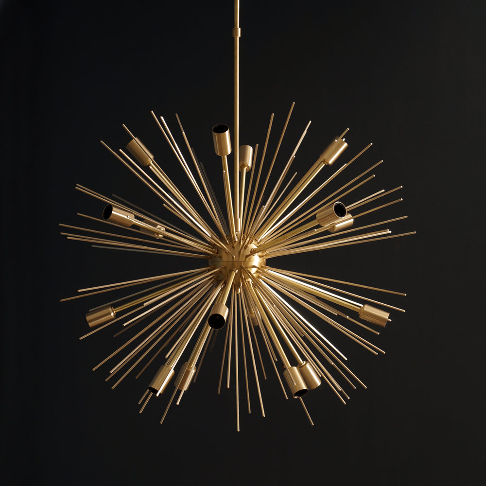 16 Lights Modern Brass Sputnik Urchin Chandelier Light Fixture 22"D