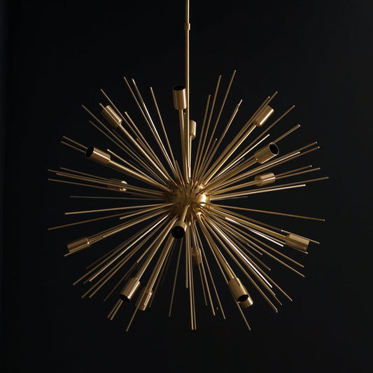 16 Lights Modern Brass Sputnik Urchin Chandelier Light Fixture 22"D