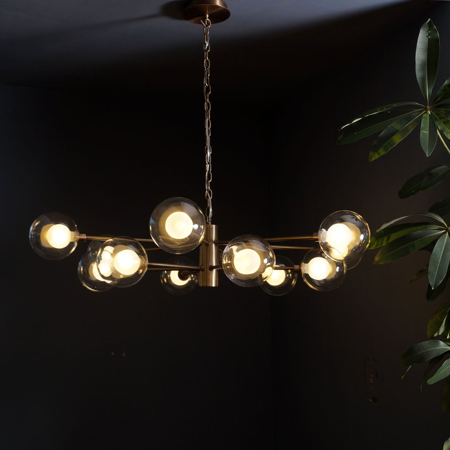 Karrington 12 Light Modern Brass Sputnik Chandelier Fixture