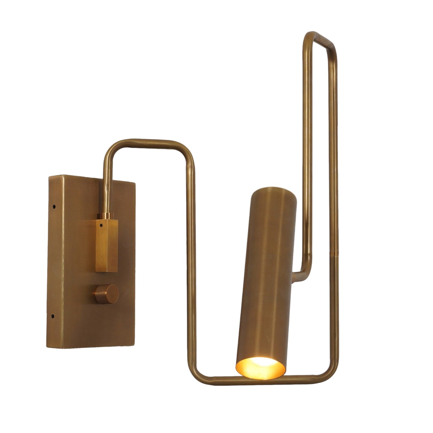 Single Shade Pivot Wall Lamp With Articulated Arm