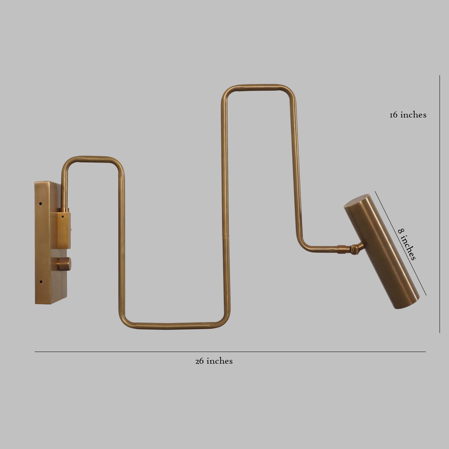 Single Shade Pivot Wall Lamp With Articulated Arm