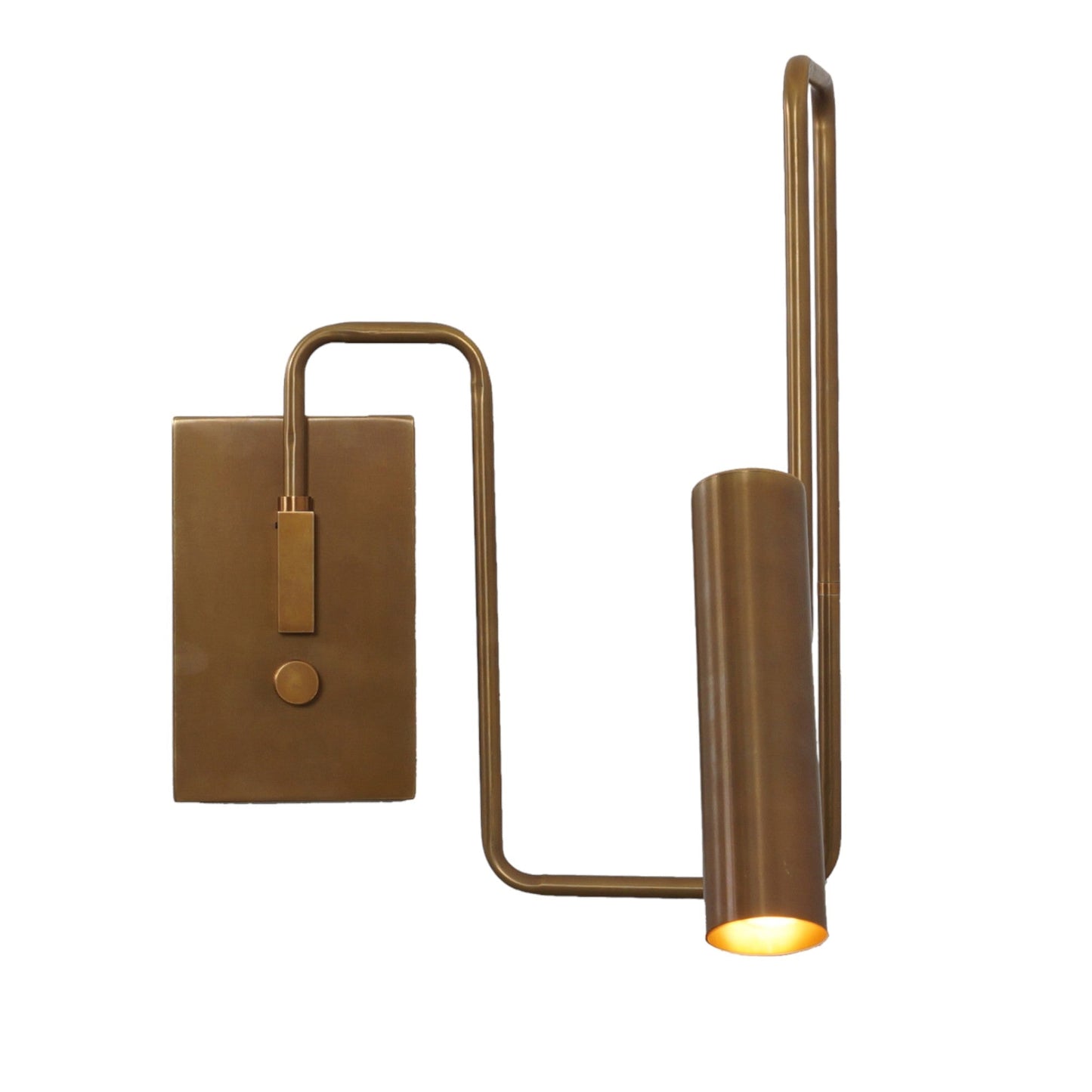Single Shade Pivot Wall Lamp With Articulated Arm