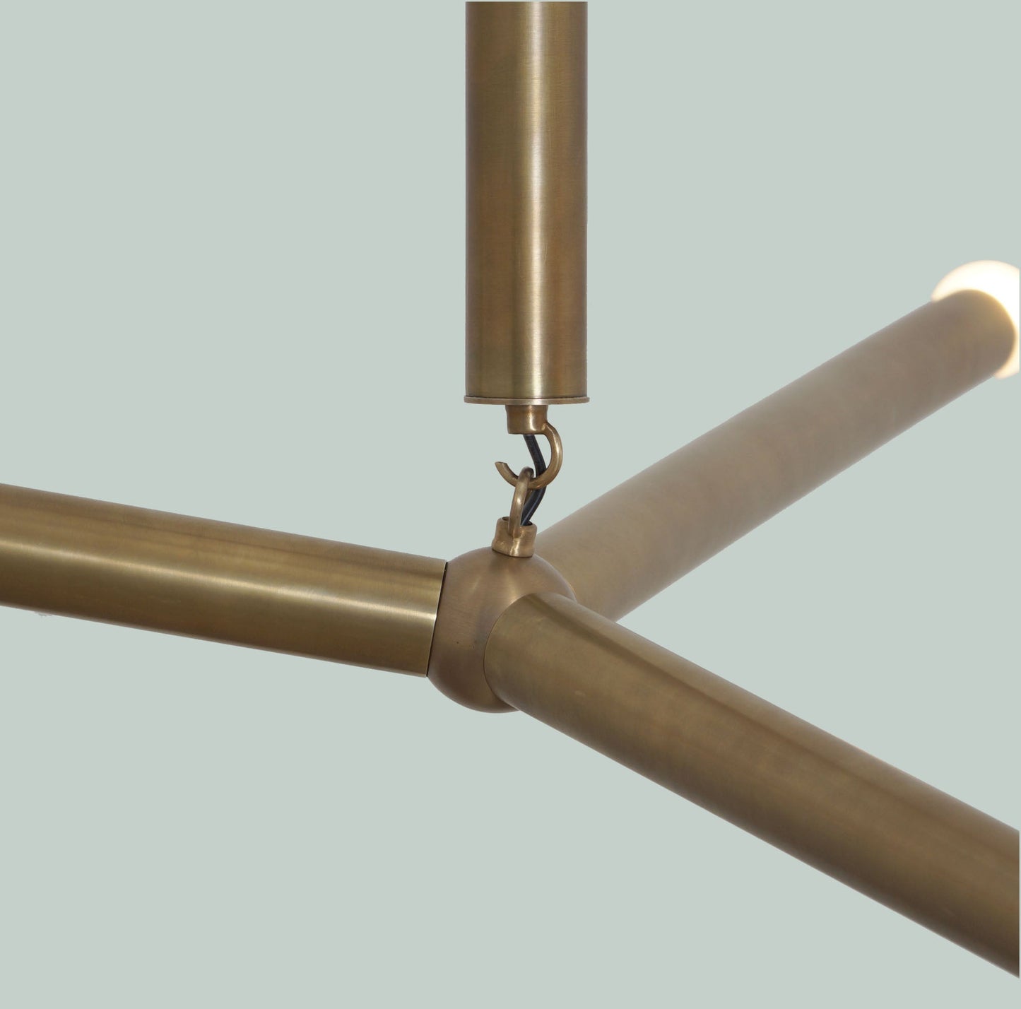 Arrow Larger Brass Pendant Chandelier