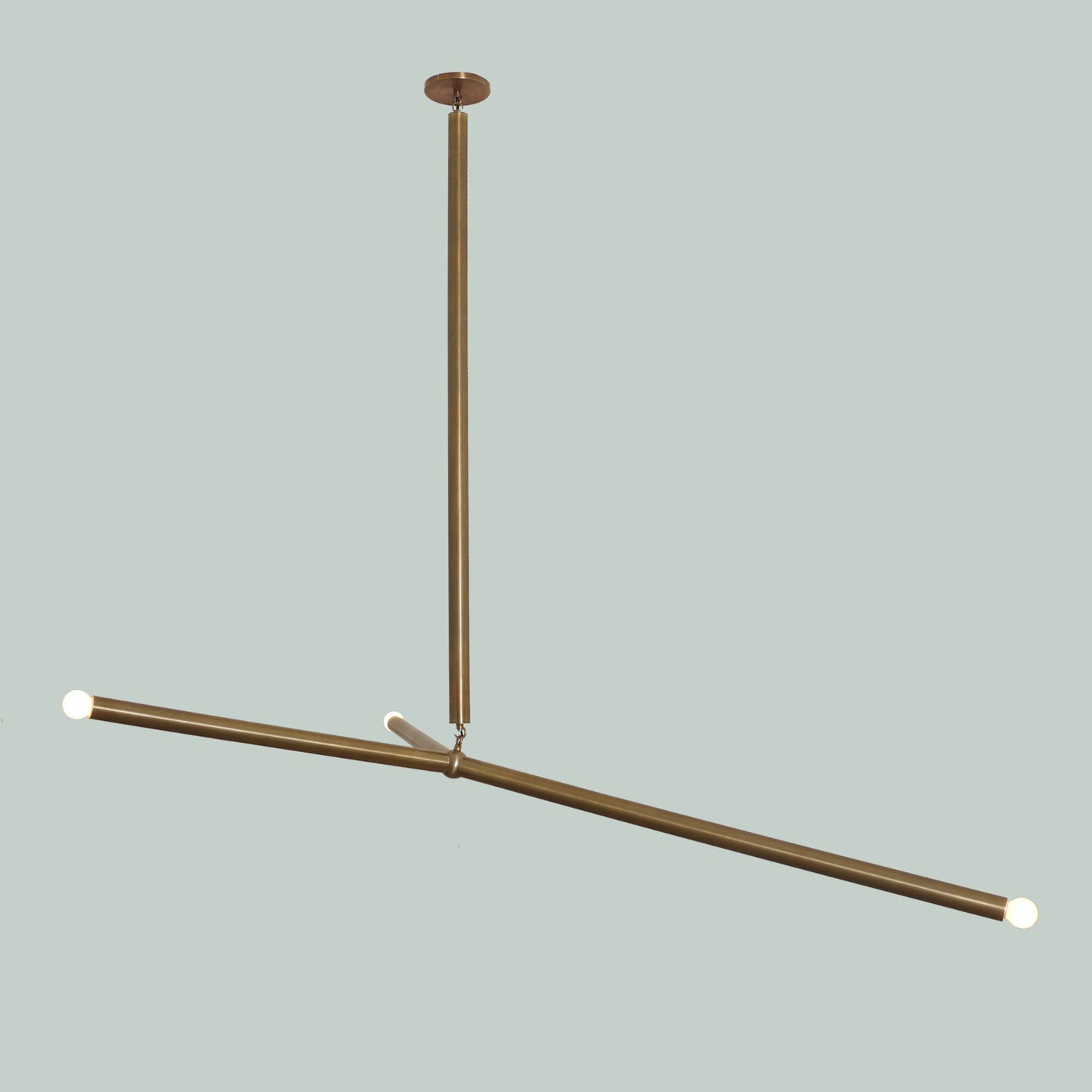 Arrow Larger Brass Pendant Chandelier