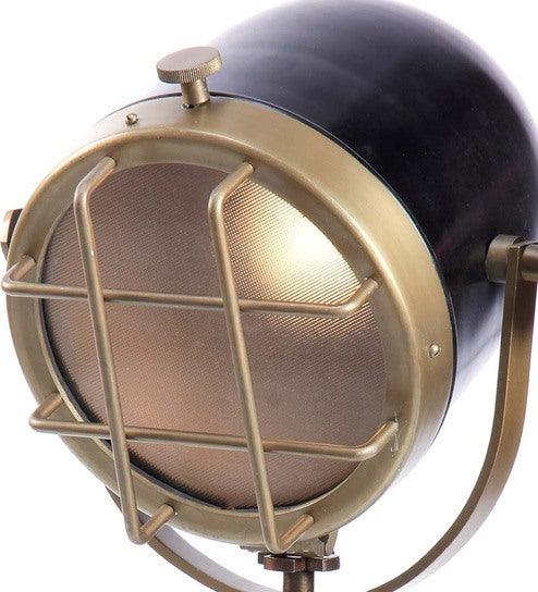 Brass Finish Rustic Tripod Table Lamp