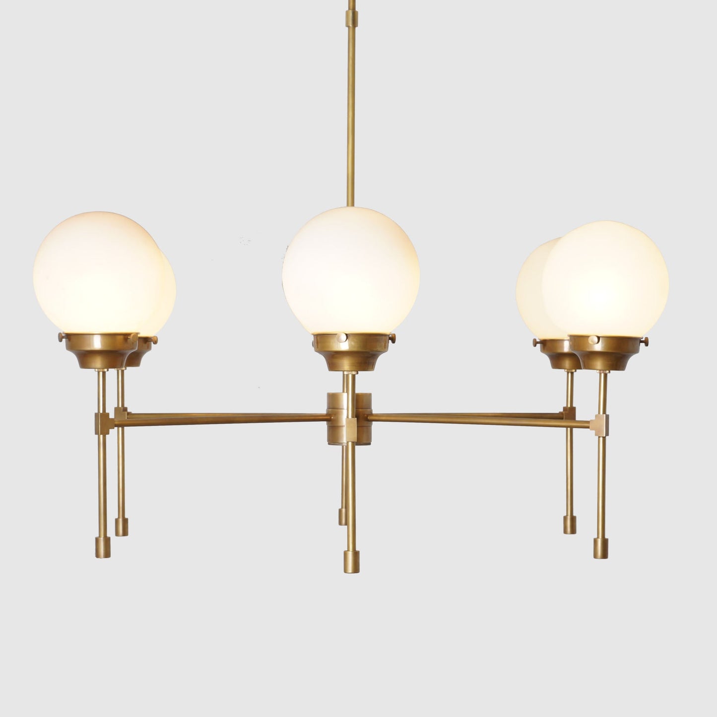 Heritage Brass 6 Ribbed Globes Osborne Chandelier Light Fixture