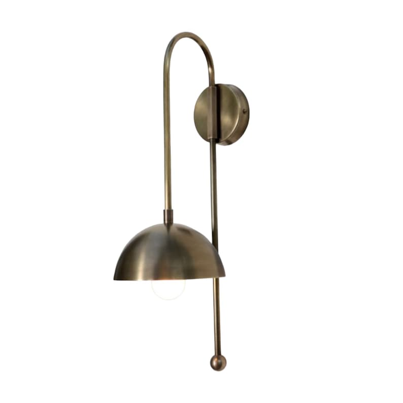 Handmade Sputnik Single Light Half Brass Dome Sconce Wall Lamp Beside Wall Lamp