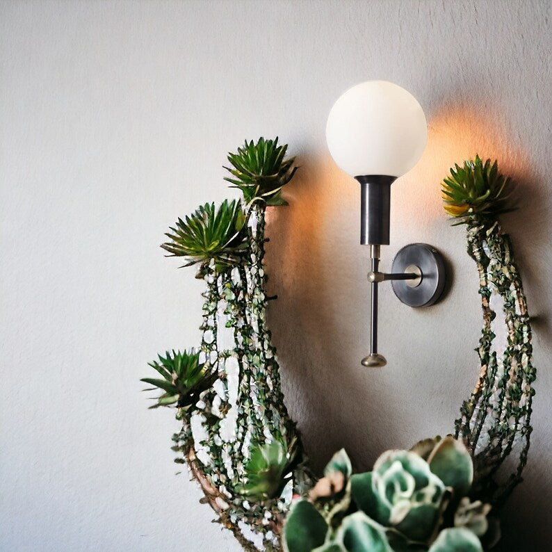 Handmade Single Globe Sputnik Brass Sconce Wall Lamp Beside Wall Lamp