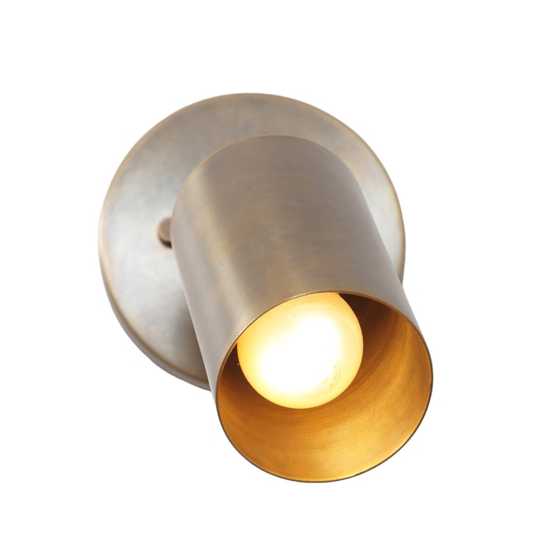 Single Light Tube Shade Sputnik Brass Wall Lamp Beside Wall Sconce