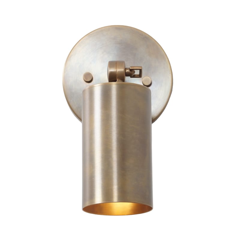 Single Light Tube Shade Sputnik Brass Wall Lamp Beside Wall Sconce
