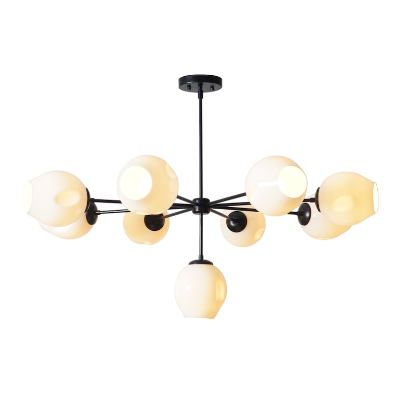 Mid Century Sputnik Dimple Globe Chandelier Modern Handmade Brass Chandelier Ceiling Light Fixture