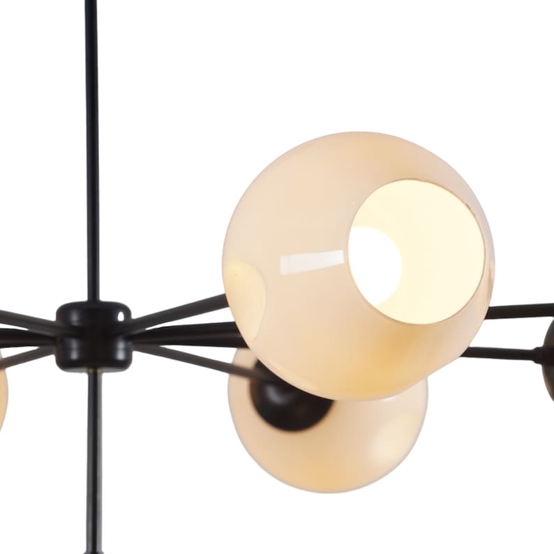Mid Century Sputnik Dimple Globe Chandelier Modern Handmade Brass Chandelier Ceiling Light Fixture