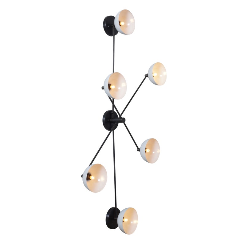 6 Light Half Dome Shade Brass Sputnik Ceiling Flush Mount Wall Lamp Flush Mount Fixture