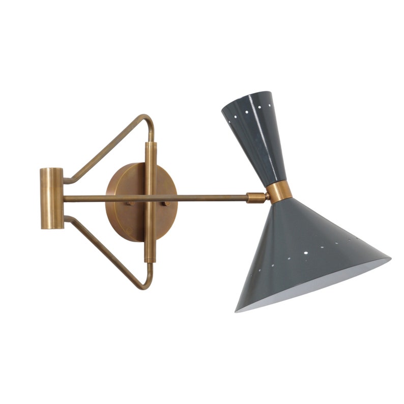 Italian Style Sputnik Pivot Articulated Arm Brass Bedside Wall Lamp Sconce Fixture