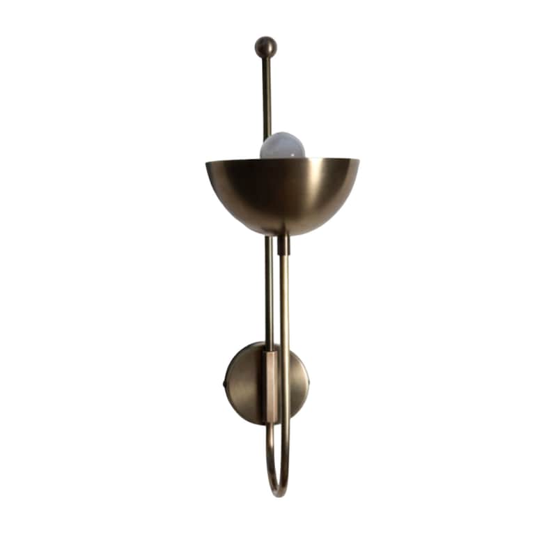 Handmade Sputnik Single Light Half Brass Dome Sconce Wall Lamp Beside Wall Lamp