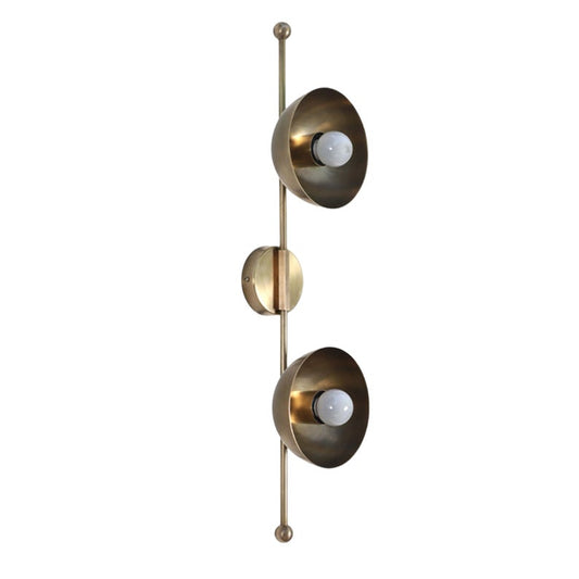 2 Lights Brass Sputnik Wall Sconce Handmade Brass Wall Lamp / Flush Mount Fixture