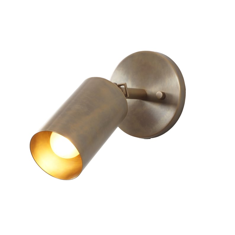 Single Light Tube Shade Sputnik Brass Wall Lamp Beside Wall Sconce