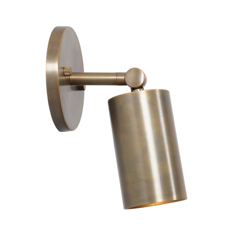 Single Light Tube Shade Sputnik Brass Wall Lamp Beside Wall Sconce
