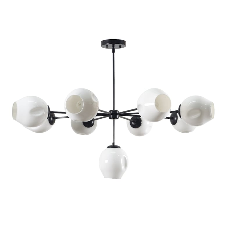 Mid Century Sputnik Dimple Globe Chandelier Modern Handmade Brass Chandelier Ceiling Light Fixture