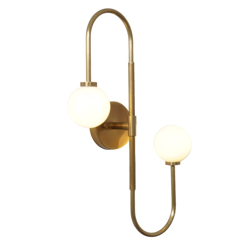 Handmade Double Light Globe Sputnik Brass Sconce Wall Lamp Beside Wall Lamp