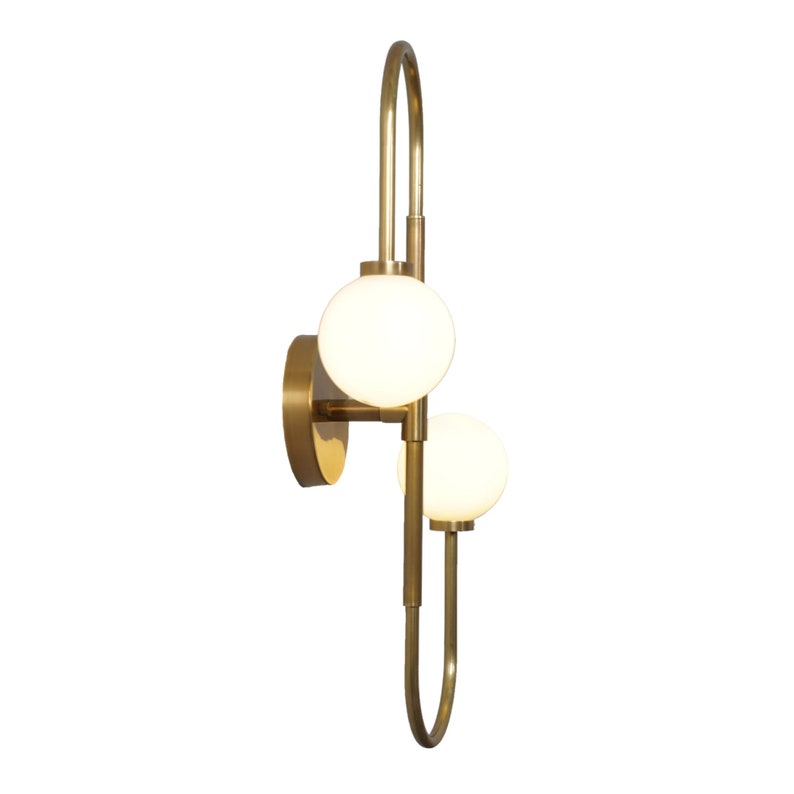 Handmade Double Light Globe Sputnik Brass Sconce Wall Lamp Beside Wall Lamp