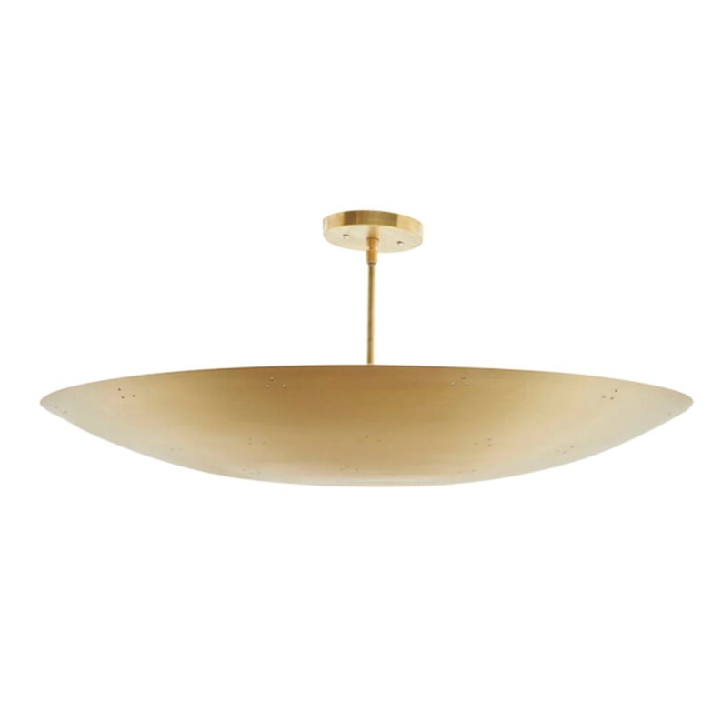 6 Light Brass Perforated Pendant Chandelier Light Fixture Handmade Brass Sputnik Chandelier Ceiling Pendant