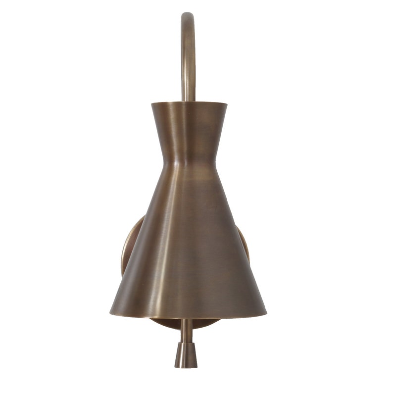 Single Light Shade Sputnik Patina Brass Wall Lamp Beside Wall Sconce Handmade Brass Wall Sconce