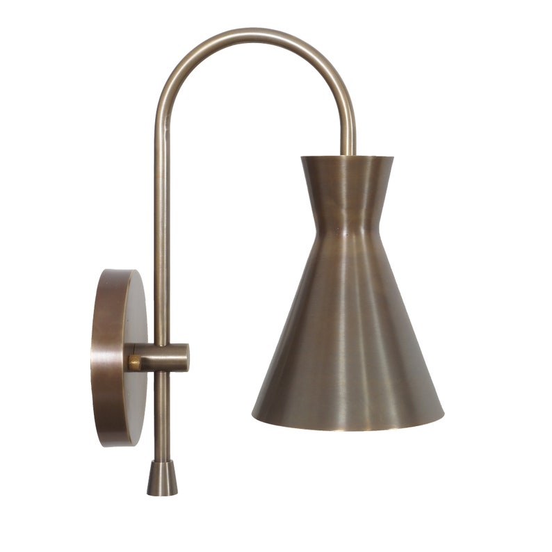 Single Light Shade Sputnik Patina Brass Wall Lamp Beside Wall Sconce Handmade Brass Wall Sconce