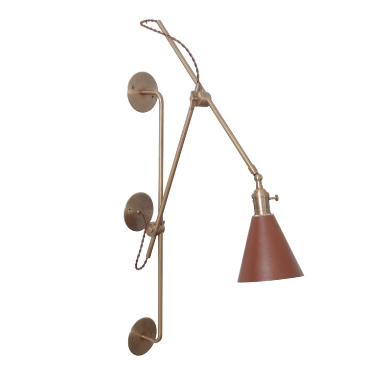 Single Light Modern Brass Articulated Wall sconce - Brass Wall lighting Fixture - Handmade Brass Lighting